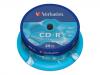 SPINDLE DE 25 CD-R 52x 80 VERBATIM