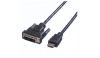 CABLE DVI (18+1) MALE - HDMI MALE NOIR. 2 METRES