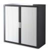 PAPERFLOW EasyOffice armoire dmontable corps en PS teint Noir Blanc - Dimensions L110xH104xP41,5 cm