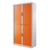 PAPERFLOW EasyOffice armoire dmontable corps en PS teint Blanc Orange - Dimensions L110xH204xP41,5 cm