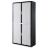 PAPERFLOW EasyOffice armoire dmontable corps en PS teint Noir Blanc - Dimensions L110xH204xP41,5 cm