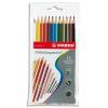 STABILO Pochette 12 crayons de couleur AQUACOLOR. Coloris assortis