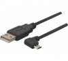 CORDON USB 2.0 A / MICRO B 5 PINS COUDE 1M
