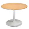 Table ronde D100 cm, paisseur 2,5 cm - Pied Tulip D80 cm, hauteur cm htre aluminium