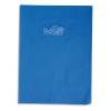 CALLIGRAPHE Protge-cahier PVC opaque (grain cuir) 20/100me avec porte-tiquette 17x22 bleu victoria