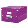 LEITZ Bote CLICK&STORE S-Box. Format A5 - Dimensions : L216xH160xP282mm. Coloris violet.