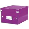 LEITZ Bote CLICK&STORE M-Box. Format A4 - Dimensions : L281xH200xP369mm. Coloris violet.