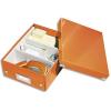 LEITZ Bote CLICK&STORE S-Box avec compartiments amovibles. Coloris orange.