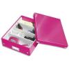 LEITZ Bote CLICK&STORE M-Box avec compartiments amovibles. Coloris rose