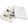 LEITZ Bote CLICK&STORE M-Box avec compartiments amovibles. Coloris blanc.