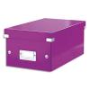 LEITZ Bote de rangement pour DVD Click&Store coloris WOW Violet 60420062