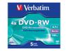 DVD-RW 4.7 GO VERBATIM MATT SILVER 4X (PACK DE 5)