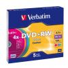 PACK DE 5 DVD-RW 4x 4.7GO SLIM