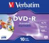 PACK DE 10 DVD+R 4.7 GB VERBATIM IMPRIMABLES JET D'ENCRE