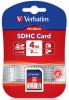 CARTE SD SECURE DIGITAL CARD VERBATIM 4GB SDHC CLASS 10