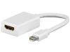 MICROCONNECT MINI DISPLAYPORT HDMI M-F 15CM WHITE WITH AUDIO