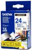 Ruban BROTHER TZ253 pour tiqueteuses ( bleu/blanc) 24 mm lamin et perfor